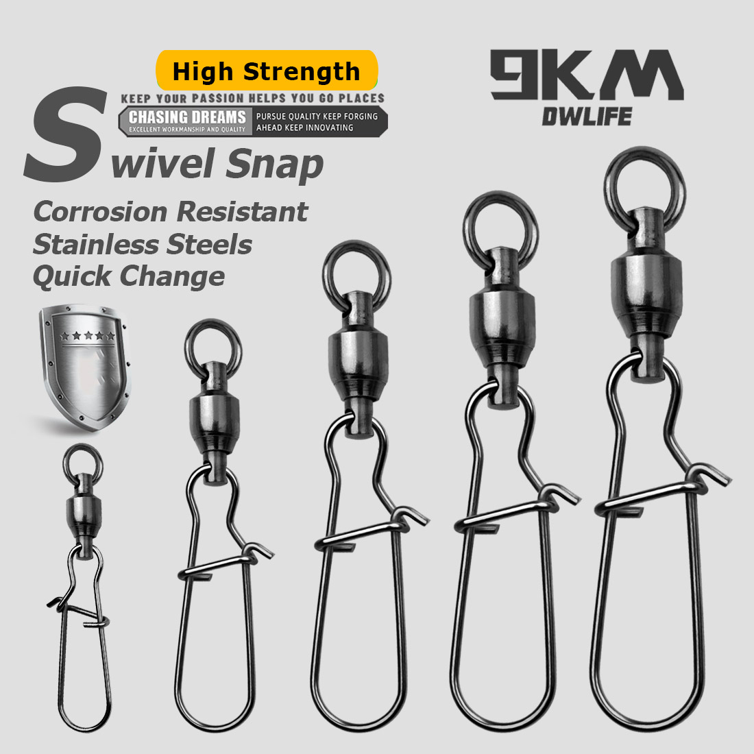 9KM 10PCS Ball Bearing Swivel  - огляд і ціна Freshwater Line